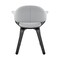 Armen Living Adalyn Gray Faux Leather and Black Wood Dining Room Accent Chair LCADCHBLGR - alternate 8